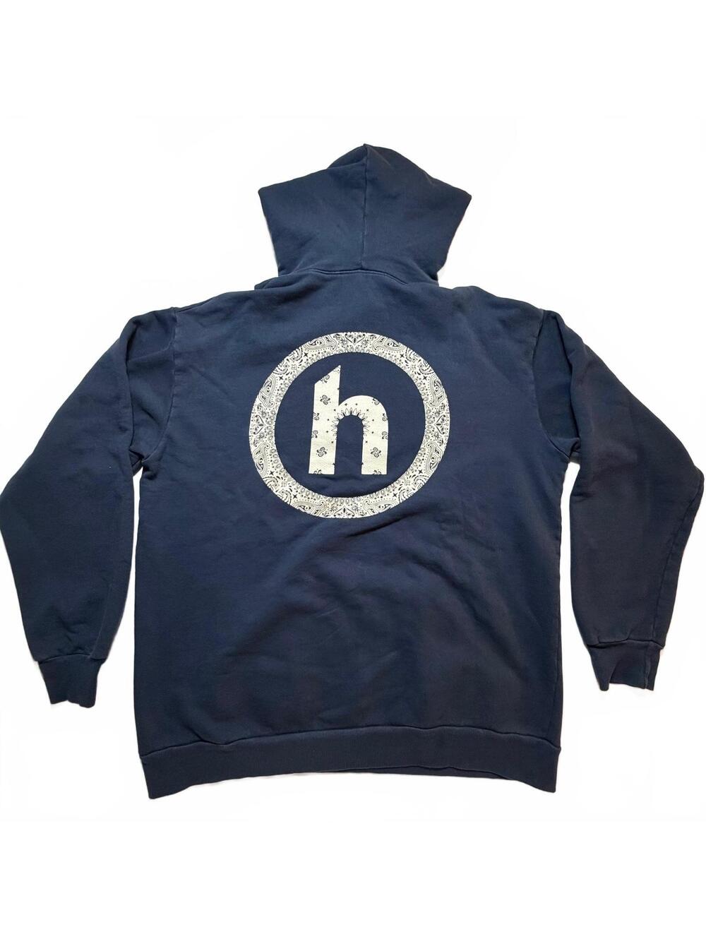 Hidden NY Paisley Bandana Logo Hoodie Navy Size L
